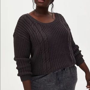 Torrid Fisherman Tie Back Sweater 🔥